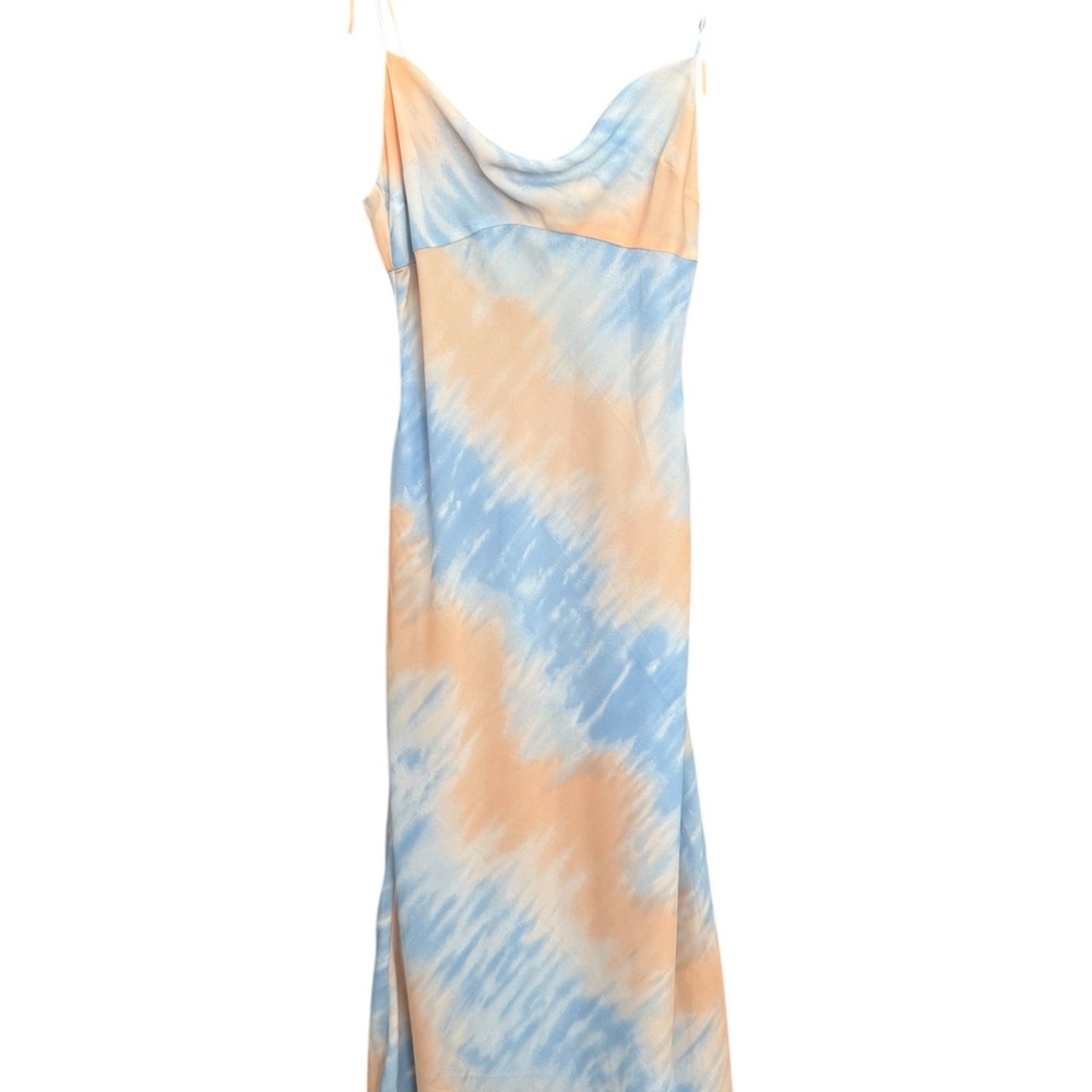 Emory Park Blue and Tan Slip Dress